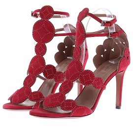 Alaïa Sandalias de tacón rojas Roja