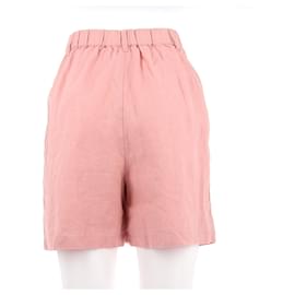 Autre Marque-Short en lin-Pink