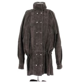 Magda Butrym Manteau en daim Marron