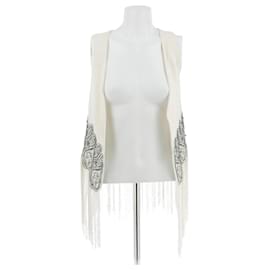 Balmain Gilet senza maniche con ricami Cammello