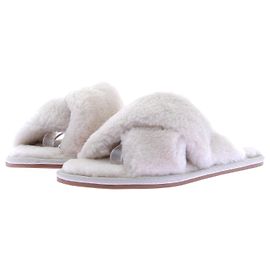 Yves Salomon Sandali in shearling bianchi Cachi
