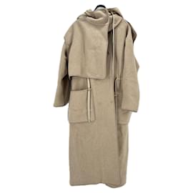 Lacoste Manteau en laine Camel