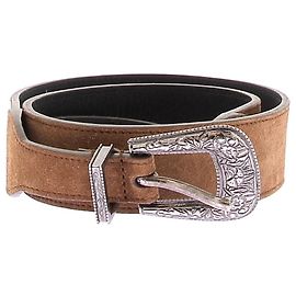 Cinto Saint Laurent de camurça marrom 90 cm Marrom