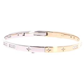 APM Monaco Pulseira prateada e dourada com strass transparentes Metálico