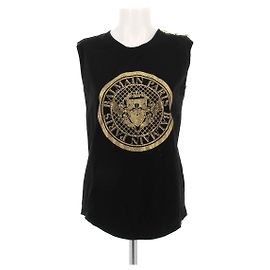 Débardeur Balmain noir en coton Noir