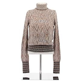 Missoni-Mixed wool turtleneck sweater-Camel