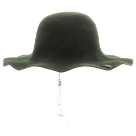 Borsalino Hut aus grünem Haar Grün