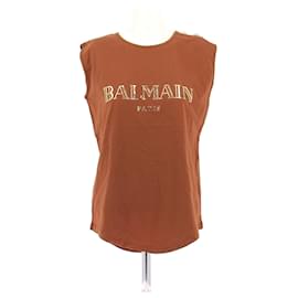 Balmain Canotta marrone Marrone