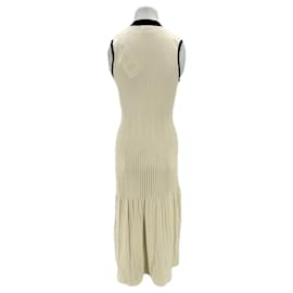 Autre Marque-Robe côtelée bicolore-Khaki