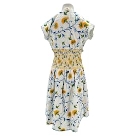 Autre Marque-Robe blanche brodée-White