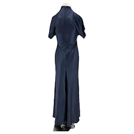 Autre Marque-Robe satinée marine-Navy blue