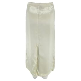Autre Marque-Jupe en soie "Lys"-White