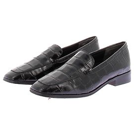 J.Crew Mocassins em couro com estampa de crocodilo Preto