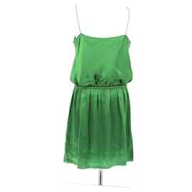 Lanvin-Robe en soie verte-Green