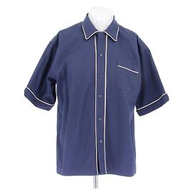 Camicia Marni a maniche corte blu navy in cotone Blu navy