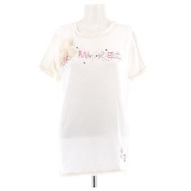 T-shirt blanc Lanvin en coton avec perles Blanc