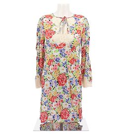 Autre Marque Robe courte florale multicolore à manches longues RIXO Multicolore