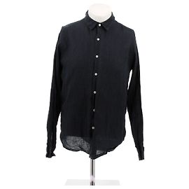 Autre Marque JAC+JACK Leinenhemd Schwarz M Schwarz