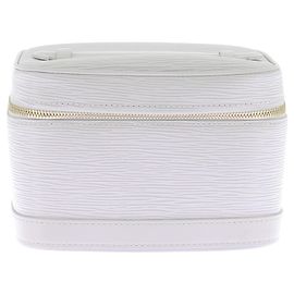 Louis Vuitton Necessaire de couro texturizado Branco