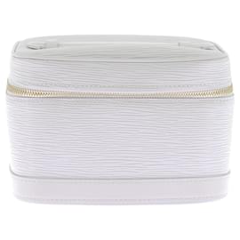 Louis Vuitton-Trousse de toilette en cuir épi-White
