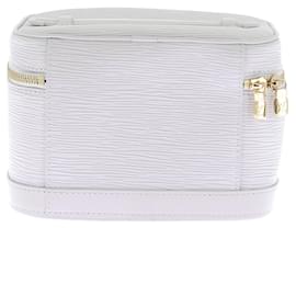 Louis Vuitton-Trousse de toilette en cuir épi-White
