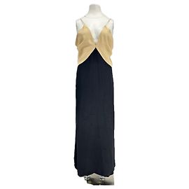 Totême Bicolor Kleid Schwarz