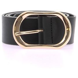 J.Crew Cinto preto com fivela dourada Preto
