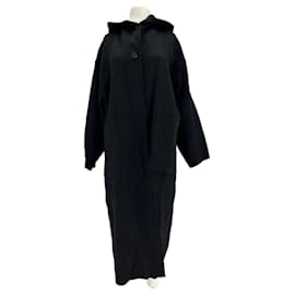Autre Marque-Manteau en laine noir-Black