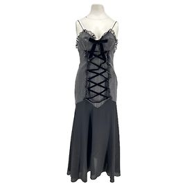 Alessandra Rich Schwarzes Wollkleid Schwarz