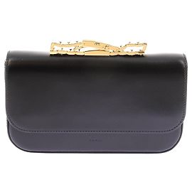 Sacai Bolsa transversal de couro Preto