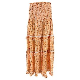 Autre Marque Orange patterned long skirt Sunday Orange