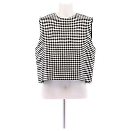 Christian Dior Top de lana vichy Blanco
