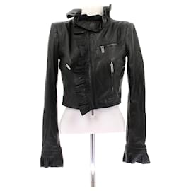 Dsquared2 Lederjacke Schwarz