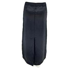 Autre Marque-Jupe en soie "Lys"-Black
