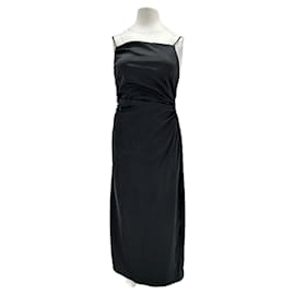 Autre Marque-Robe satinée noire-Black