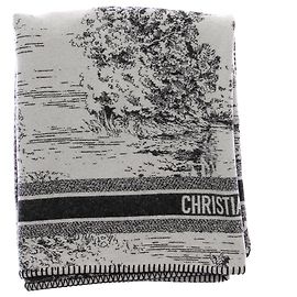 Christian Dior Plaid aus Kaschmir Grau