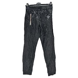 RTA Black Vinyl Effect Jogging Pants Black