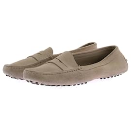 Tod's-Mocassins taupe "Gommino"-Camel