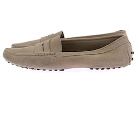 Tod's-Mocassins taupe "Gommino"-Camel