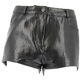 Autre Marque-Short en cuir vegan-Black