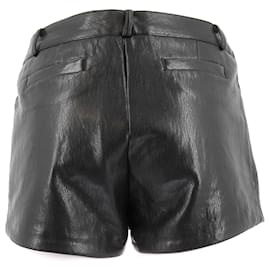 Autre Marque-Short en cuir vegan-Black