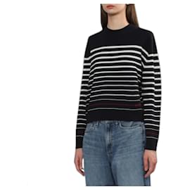 Autre Marque-A.P.C. striped sweater M-Navy blue