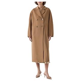 'S MAX MARA Wool coat with buttons M Brown
