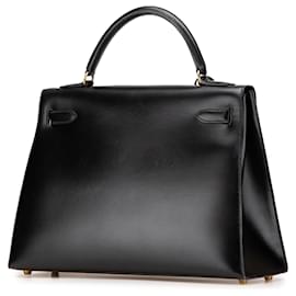 Hermès-Hermès Kelly Sellier 32 en veau noir-Noir