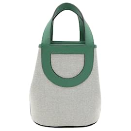 Hermès-Hermès Toile et Swift Grise In the Loop 18-Marron