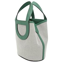Hermès-Hermès Toile et Swift Grise In the Loop 18-Marron