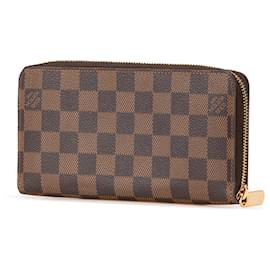 Louis Vuitton-Louis Vuitton Brown Damier Ebene Zippy Long Wallet-Brown