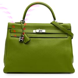 Hermès-Hermès Orange Togo Kelly II Retourne 35-Orange
