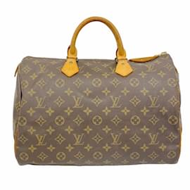 Louis Vuitton-Louis Vuitton Monogram Speedy 35 Handbag-Brown