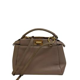 Fendi-Fendi Mini Peekaboo Shoulder Bag-Pink